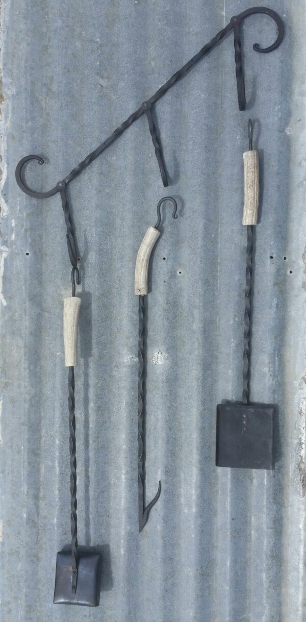 Hand forged BBQ cleaner toolset